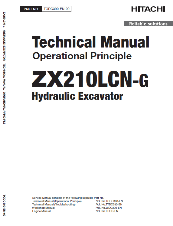 Hitachi Zx210lcn-g Zaxis Excavator Manual