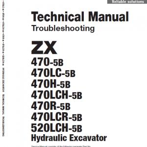 Hitachi Zx470-5b, Zx470lch-5b And Zx520lch-5b Excavator Manual