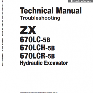 Hitachi Zx670lc-5b And Zx690lch-5b Excavator Manual