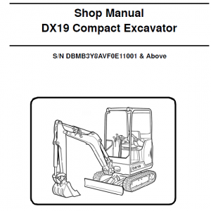 Doosan Dx19 Excavator Service Manual