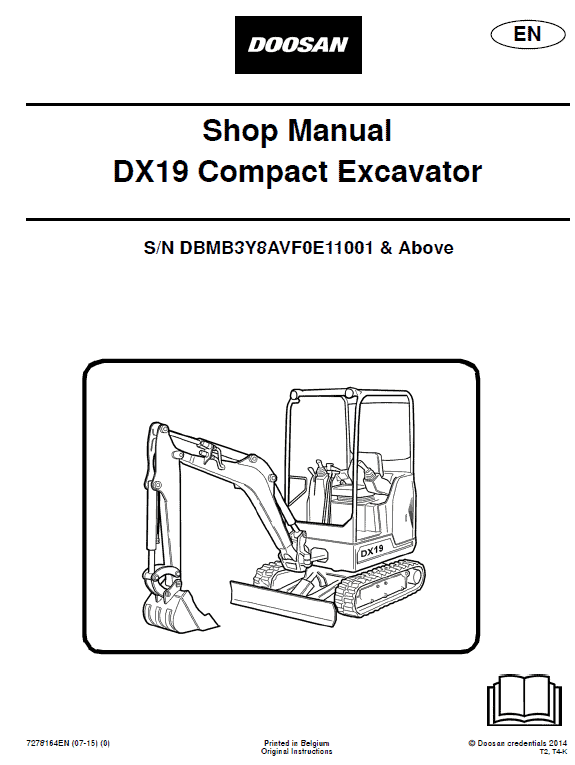 Doosan Dx19 Excavator Service Manual