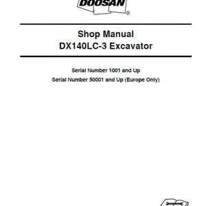 Doosan Dx140lc-3 And Dx140lc-5 Excavator Service Manual