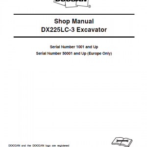 Doosan Dx225lc-3 And Dx255lc-5 Excavator Service Manual