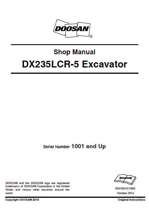 Doosan Dx235lcr-5 Excavator Service Manual