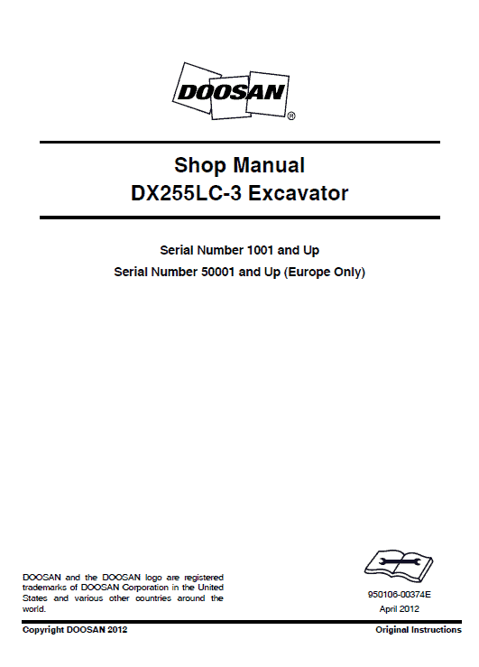 Doosan Dx255lc-3 Excavator Service Manual