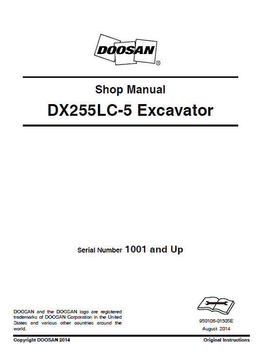 Doosan Dx255lc-5 Excavator Service Manual