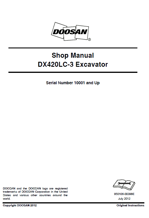 Doosan Dx420lc-3 Excavator Service Manual