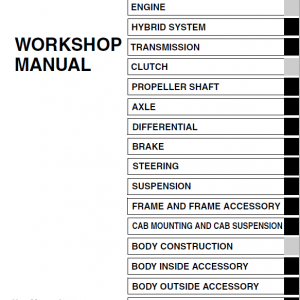 Hino Truck 2015 Coe Hev Service Manual