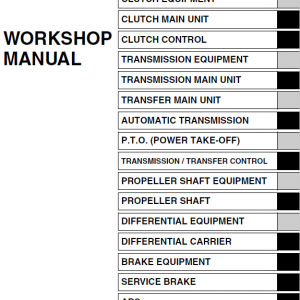 Hino Truck 2014 Conventional Service Manual