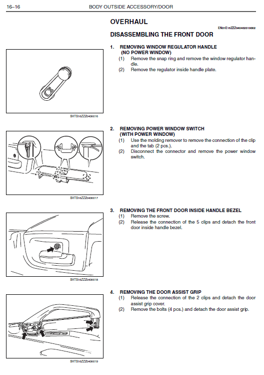 Hino Truck 2018 Coe Hev Service Manual