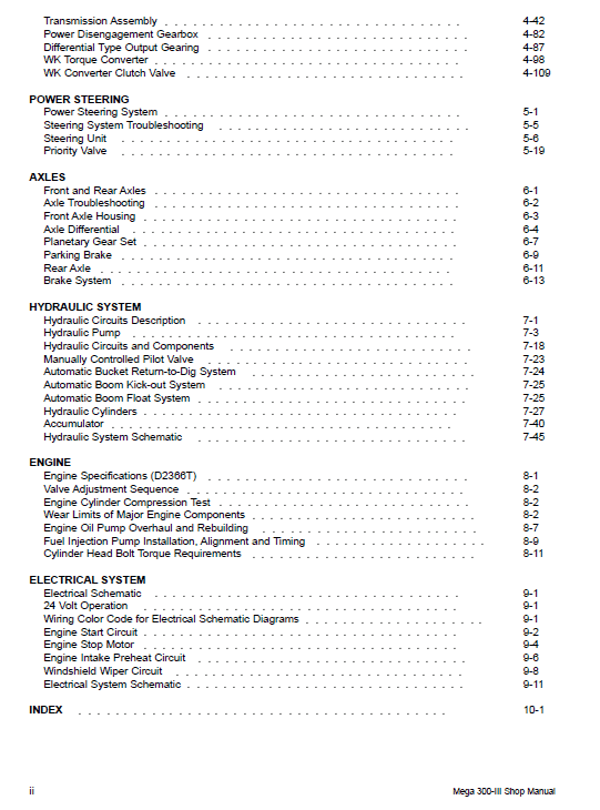 Daewoo Mega M300-iii Wheel Loader Service Manual