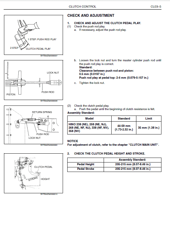 Hino Truck 2014 Conventional Service Manual