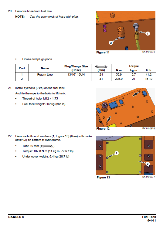 Doosan Dx420lc-5 Excavator Service Manual