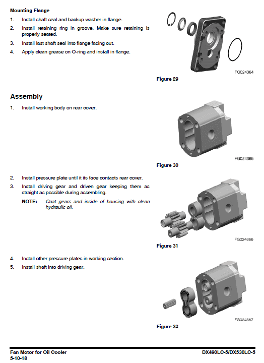 Doosan Dx490lc-5 And Dx530lc-5 Excavator Service Manual