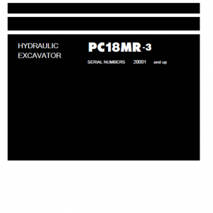 Komatsu Pc18mr-3 Excavator Service Manual