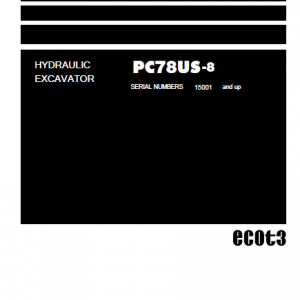 Komatsu Pc78us-8 Excavator Service Manual