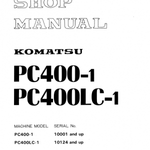 Komatsu Pc400-1, Pc400lc-1 Excavator Service Manual