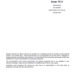 Daewoo Solar S75-v Excavator Service Manual