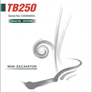 Takeuchi Tb250 Compact Excavator Service Manual