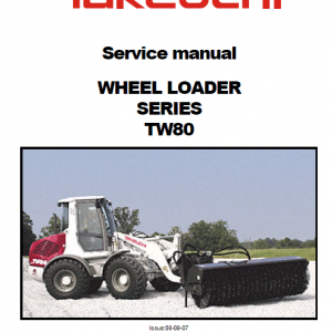 Takeuchi Tw80 Wheel Loader Service Manual