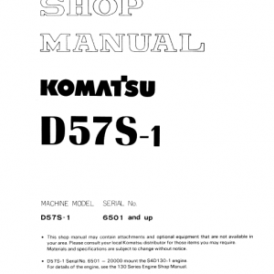 Komatsu D57s-1 Dozer Service Manual