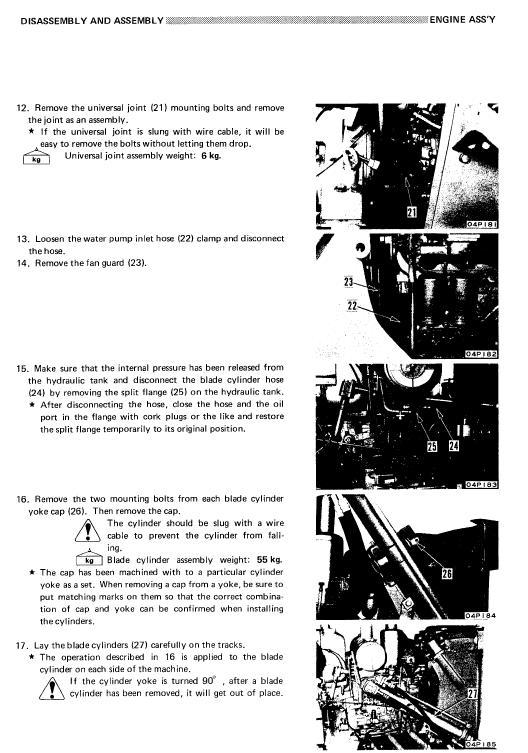 Komatsu D40a-1, D40p-1, D45a-1, D45p-1, D45s-1 Dozer Manual