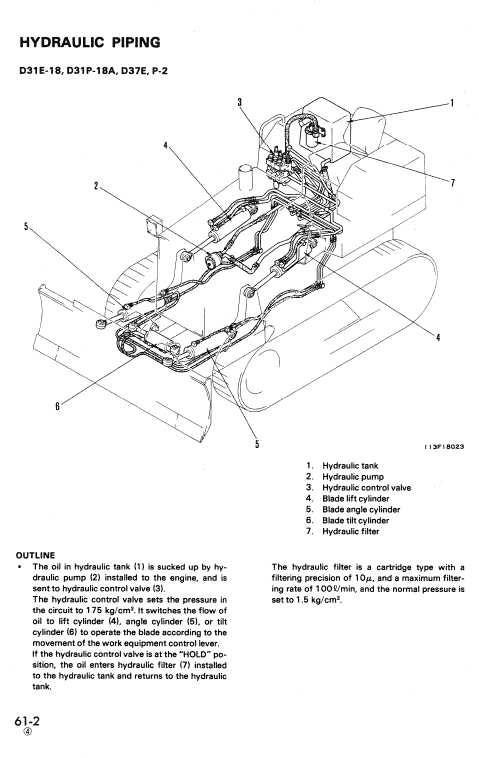 Komatsu D31e-18, D31p-18, D31pl-18, D31pll-18 Dozer Manual