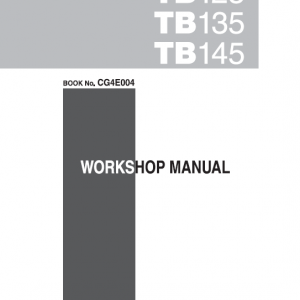 Takeuchi Tb125, Tb135 And Tb145 Excavator Service Manual