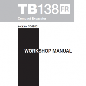 Takeuchi Tb138 Compact Excavator Service Manual