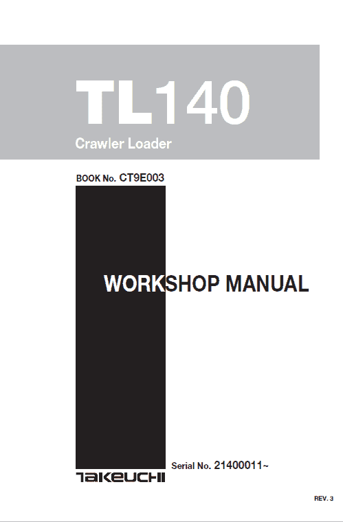 Takeuchi Tl140 Loader Service Manual