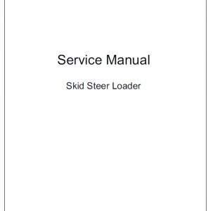 Takeuchi Ts50v And Ts60v Skidsteer Loader Service Manual