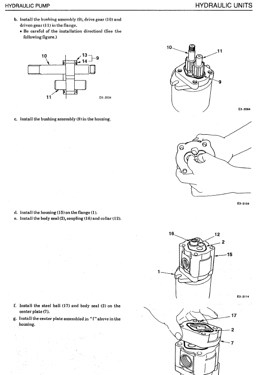 Takeuchi Tb015 Compact Excavator Service Manual