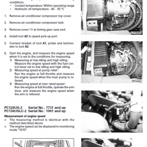 Komatsu Pc128us-2, Pc138us-2 And Pcn138uslc-2e0 Excavator Manual