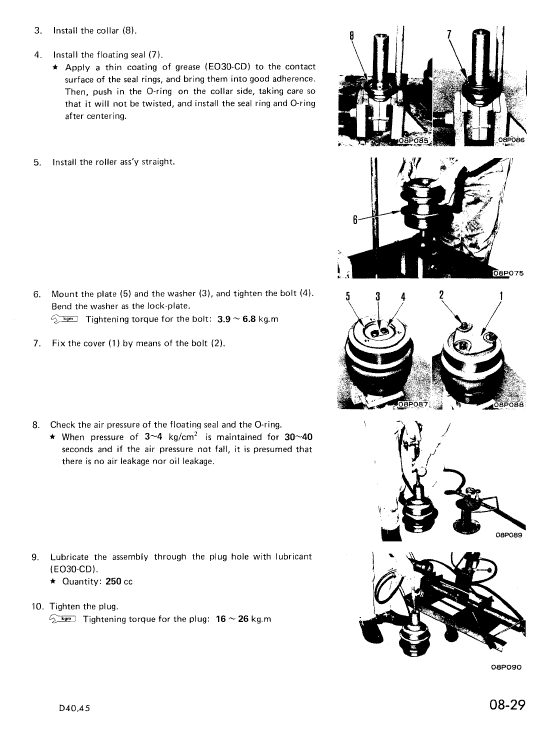 Komatsu D40a-1, D40p-1, D45a-1, D45p-1, D45s-1 Dozer Manual