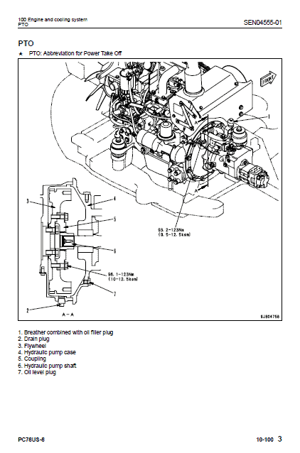 Komatsu Pc78us-8 Excavator Service Manual