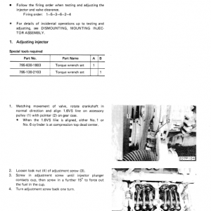 Komatsu Pc400-1, Pc400lc-1 Excavator Service Manual