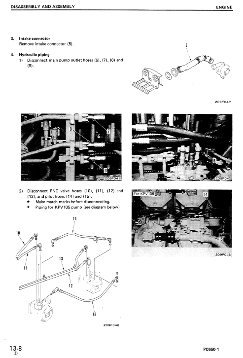 Komatsu Pc650-1 Excavator Service Manual