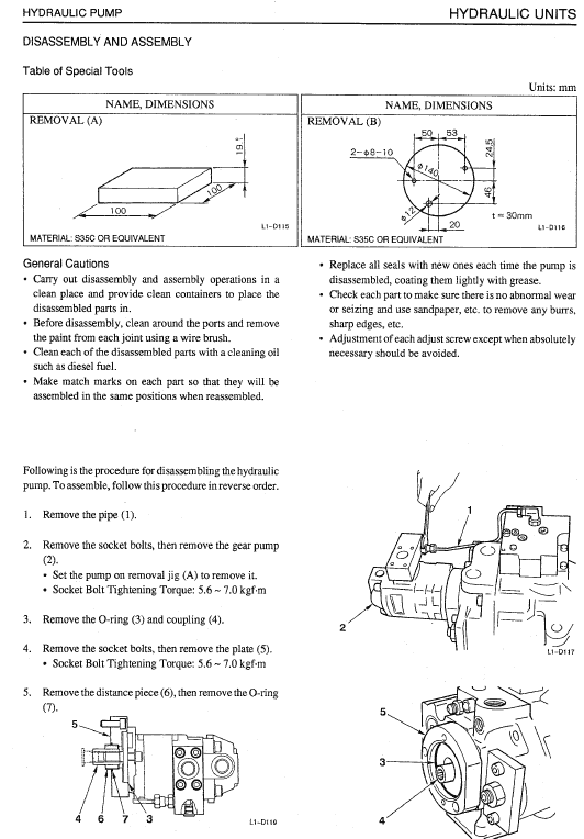 Takeuchi Tb070 And Tb070w Excavator Service Manual