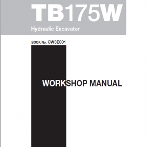 Takeuchi Tb175 And Tb175w Excavator Service Manual