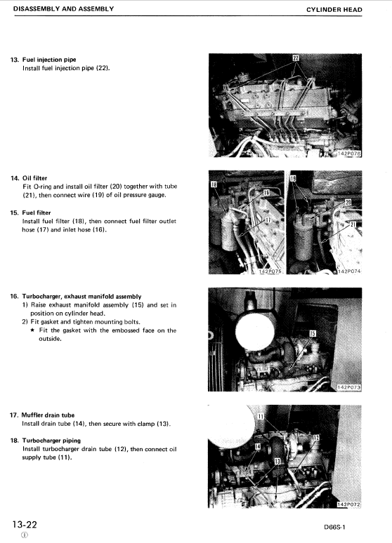 Komatsu D66s-1 Dozer Service Manual