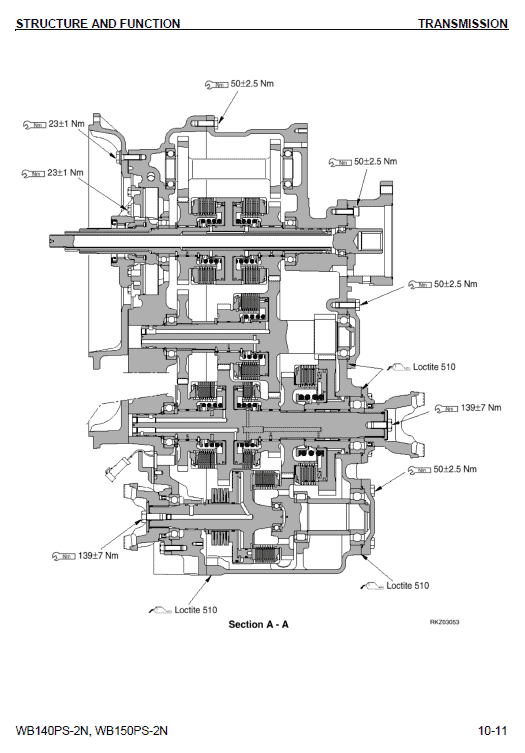 Komatsu Wb140ps-2 And Wb150ps-2 Backhoe Loader Service Manual