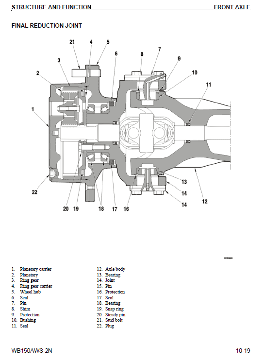 Komatsu Wb150aws-2n Backhoe Loader Service Manual