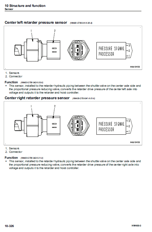 Komatsu Hm400-3 Dump Truck Service Manual