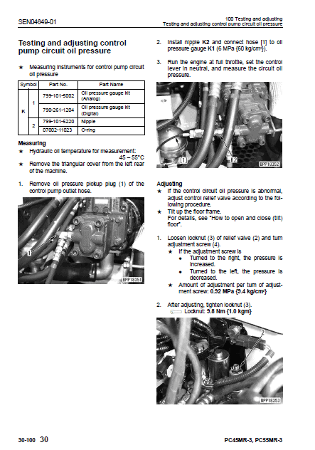 Komatsu Pc45mr-3, Pc55mr-3 Excavator Service Manual