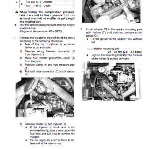 Komatsu Pc138us-8, Pc138uslc-8 Excavator Service Manual