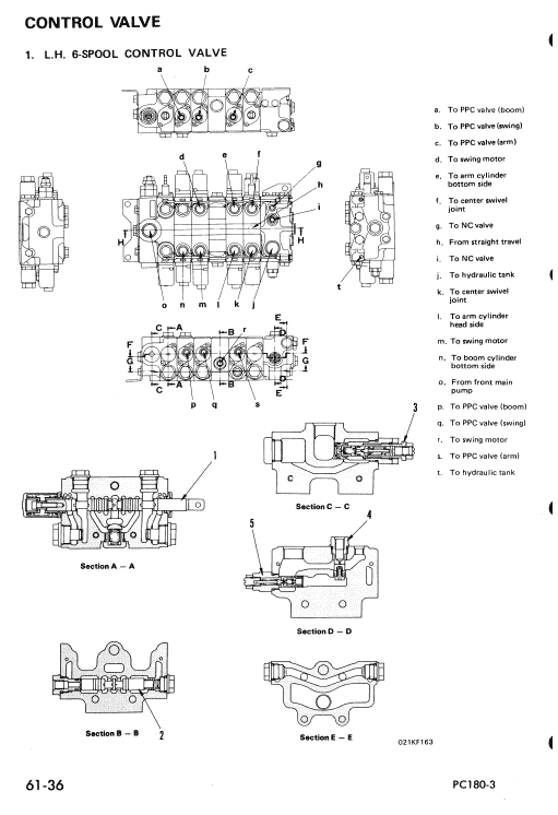 Komatsu Pc180lc-3, Pc180llc-3, Pc180nlc-3 Excavator Manual