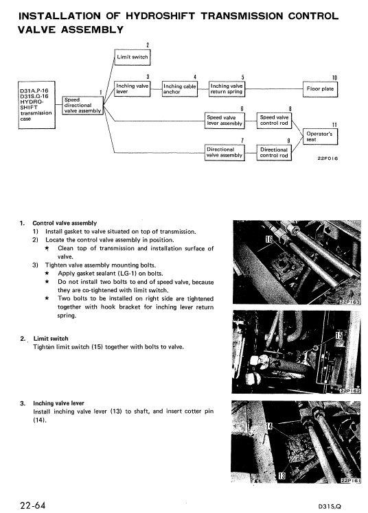 Komatsu D31-16, D31s-16, D31q-16 Dozer Service Manual