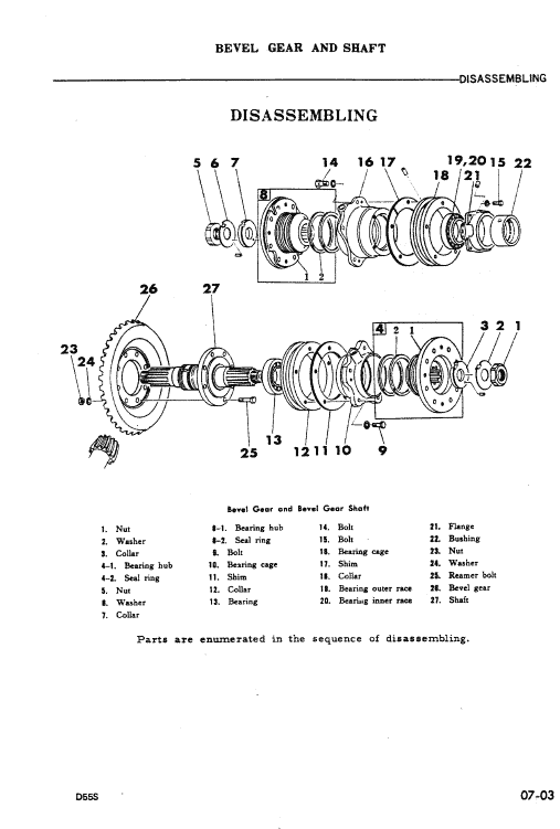 Komatsu D55s-3 Dozer Service Manual