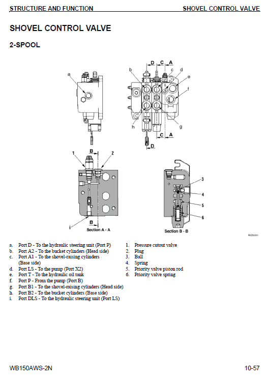 Komatsu Wb150aws-2n Backhoe Loader Service Manual