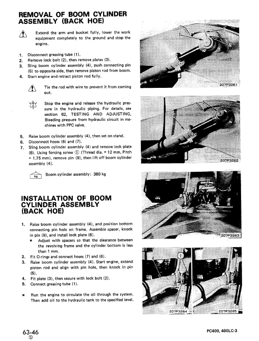 Komatsu Pc400-3, Pc400lc-3 Excavator Service Manual